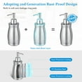 thumbnail image 4 of Soap Dispenser Stainless Steel - Brushed Nickel Pump Dispenser Bottle Refillable Liquid Hand Dish Soap Dispenser for Bathroom, Kitchen, Countertop, Sliver (13.5 Oz / 400ML), 4 of 7