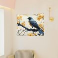 thumbnail image 6 of Creowell Bird Branch Yellow Flowers Wall Art Tapestry 100% Polyester 40x30in, 6 of 6