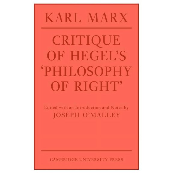 Cambridge Studies in the History and The Critique of Hegel's 'Philosophy of Right', (Paperback)