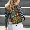 thumbnail image 6 of Rateoe Dog On Floral Couch Pattern Canvas College Laptop Backpack,Travel Daypack,Durable Rucksack Travel Notebook Bag School Backpack Book Bag for Men Women-Medium, 6 of 7