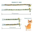2 Pack Cotton Breakaway Cat Collars with Bell Daisy Pendant Kitty