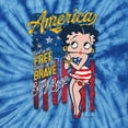 thumbnail image 4 of Wild Bobby Betty Boop America Land of the Free Home of the Brave Betty Boop Tie-Dye T-Shirt, Spider Royal, Small, 4 of 4