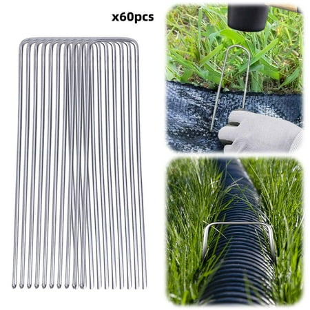 

Fieroe Protective Cover U-Shaped Ground Nails (60 Pcs) 40*200 Protective Cover 60 Pieces of U-Shaped Ground Nails