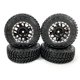 thumbnail image 1 of Vogacara 4 piezas 1/24 llantas de ruedas neumático RC pieza de actualización de plástico duradero llantas de ruedas Rc neumático para Axial Kits de construcción modelo Negro, 1 of 6