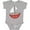 AC-Heather Grey, variant on Inktastic Red Sailboat Boys or Girls Baby Bodysuit