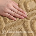 thumbnail image 4 of DecorUhome Paquete de 2 fundas de almohada de 18 x 18, fundas de almohada de lana sintética suave para sofá, color beige (solo funda de almohada, no incluye rellenos), 4 of 9