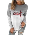 thumbnail image 1 of Camisas Navideñas Para Mujer Tops de Manga Larga Moda O-Cuello Blusa Gradiente Sudor Odeerbi ODB208250, 1 of 9