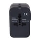 thumbnail image 1 of Adaptador de enchufe de alimentación con dos puertos USB, adaptador de enchufe internacional, CA 100-240 V, enchufes EE. UU., RU, UE, AU, negro, 1 of 9