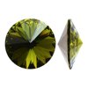 Swarovski Crystal, #1122 Rivoli Fancy Stones 12mm, 4 Pieces, Olivine Foiled