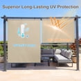 thumbnail image 5 of Aoodor 4.8x6 FT Aluminum Pergola Roller Shade - Cordless Gazebo Curtain, 2-Pack for Outdoor Pergola or Gazebo, Brown, 5 of 8