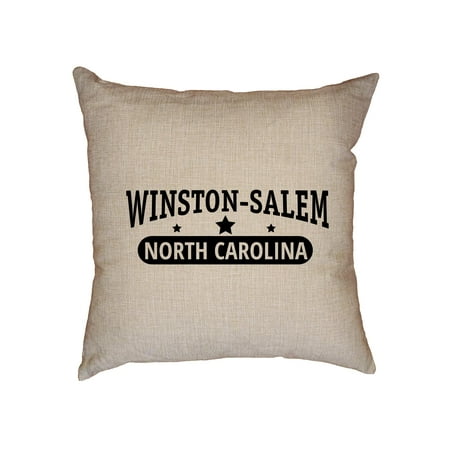 Winston Salem Va Phone Number Trendy Winston- Salem, North Carolina with Stars Decorative Linen Throw Cushion Pillow Case with Insert ()