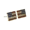 thumbnail image 3 of American Flag Stud Earrings with 30 Pc of Rhinestones Rectangular Flag Shaped, 3 of 3