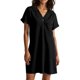 thumbnail image 1 of WILLBEST Vestido Playero De Lino De Color Liso De Verano Para Mujer, Manga Corta, Cuello En V, Botones, Ligero, Transpirable Y Elegante, Informal, Para Vacaciones, Viajes Y Uso Diario., 1 of 4