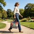 thumbnail image 3 of VMWMSSR 250Th Anniversary Patriotic Quilted Tote Bag Patriotic Patchwork Shoulder Bag Reusable 4Th Of July Grocery & Beach Bag(Multicolor1-14.96×13.97In), 3 of 5