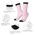 thumbnail image 4 of Lsque Ribbon Bow Printed Men's Crew Socks, Soft Durable Breathable Moisture-Wicking with Odor Control Cotton socks, 4 of 6