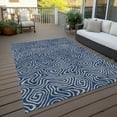 thumbnail image 6 of Addison Rugs Chantille Indoor/Outdoor Transitional Swirls Navy Washable Rectangle Rug, 3' x 5', 6 of 6
