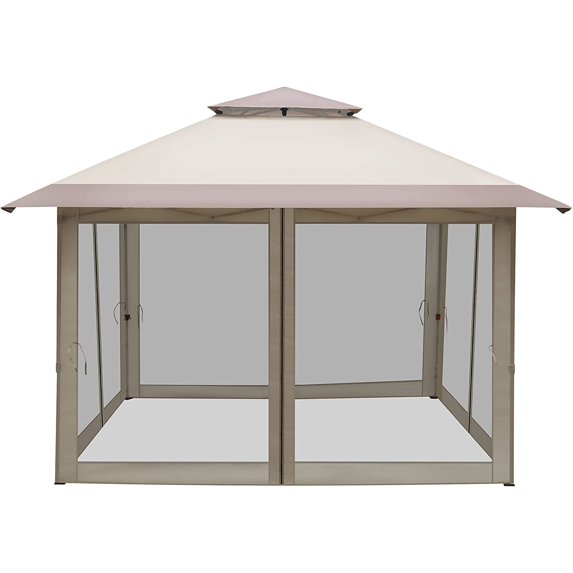 VINGLI Pop Up Canopy Tent 12 x 12ft with Removable 4 Meshwalls & Portable Rolling Carrying Bag, Patio Gazebo Party Tent Outdoor Folding Canopy Tent