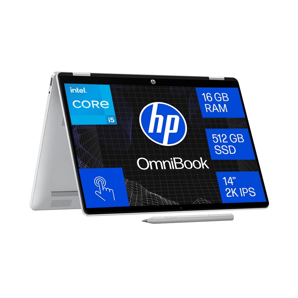 Laptop HP OmniBook 5 Flip 14-fp0054la Intel Core i5 10 núcleos 16GB RAM 512GB SSD Táctil