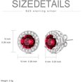 thumbnail image 4 of AOBOCO Gifts for Women Crystal Earrings 925 Sterling Silver Stud Earrings Halo Earrings Jewelry Gifts for Women Daughter Sisters Mom Mama Nana, 4 of 6