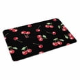 thumbnail image 2 of Cherry Rustic Door Mat&nbsp;Indoor Outdoor Entrance, Non Slip Small Rug for Kitchen Bathroom Entryway Rug, Spring Summer Tropic Fruit Black Washable Doormat Floor Mat for Office Home Decor 16x24 Inch, 2 of 8