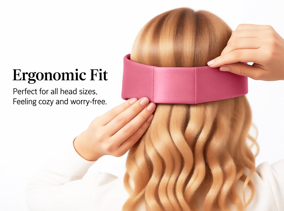 FACEMOON Silk Eye Mask, Adjustable Padded Wrap, Blackout Comfort