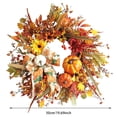 thumbnail image 6 of Tkrady Fall Decor - Fall Wreaths for Front Door Outside with Blooming Silk Rose, Lifelike Fall Pumpkin Red Berries & Bow, 20" Fall Door Wreath with Lights for Thanksgiving Door Wall Outside, 6 of 6