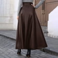 thumbnail image 4 of QHFBli Womens Long Maxi Woolen A Line Skirt Autumn Winter Plaid Skirt, 4 of 7