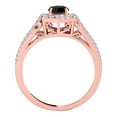 thumbnail image 2 of Aonejewelry 1.50 Ct. Ttw Halo Black Diamond Bridal Set In 14k Rose Gold, 2 of 4