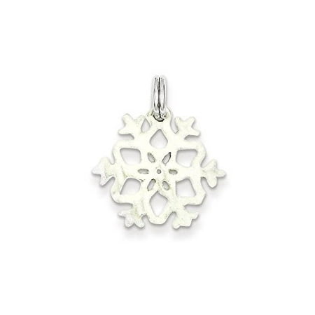 Enamel Snowflake Charm - .925 Sterling Silver Enameled Snowflake Charm Pendant MSRP $39