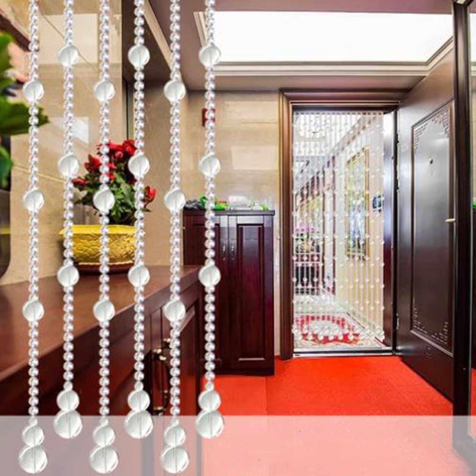 Bead Curtain, Door Curtain,Transparent Crystal Curtain, Hanging Bead Curtain,Wall Decoration and Room Divider,Garden DIY Decoration Ornament