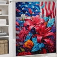 thumbnail image 5 of Independence Day Of The United States Flag 4 Piece Shower Curtain Sets, with Non-Slip Rugs, Toilet Lid Cover And Bath Mat, for Bathroom Decor Set, 5 of 8