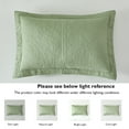 thumbnail image 2 of URBONUR Sage Green Quilted Pillow Shams Set of 2 Standard Size, Soft and Cozy, Wrinkle, Fade, Stain Resistant Bed Pillow Covers, Farmhouse Pillow Shams 20''× 26'', 2 of 9
