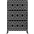 thumbnail image 4 of Tcbosik Outdoor Freestanding Metal Privacy Screen, Decorative Privacy Fence and Room Divider for Patio, Garden, Balcony, Backyard, 76"H x 48"W, Black, 4 of 8