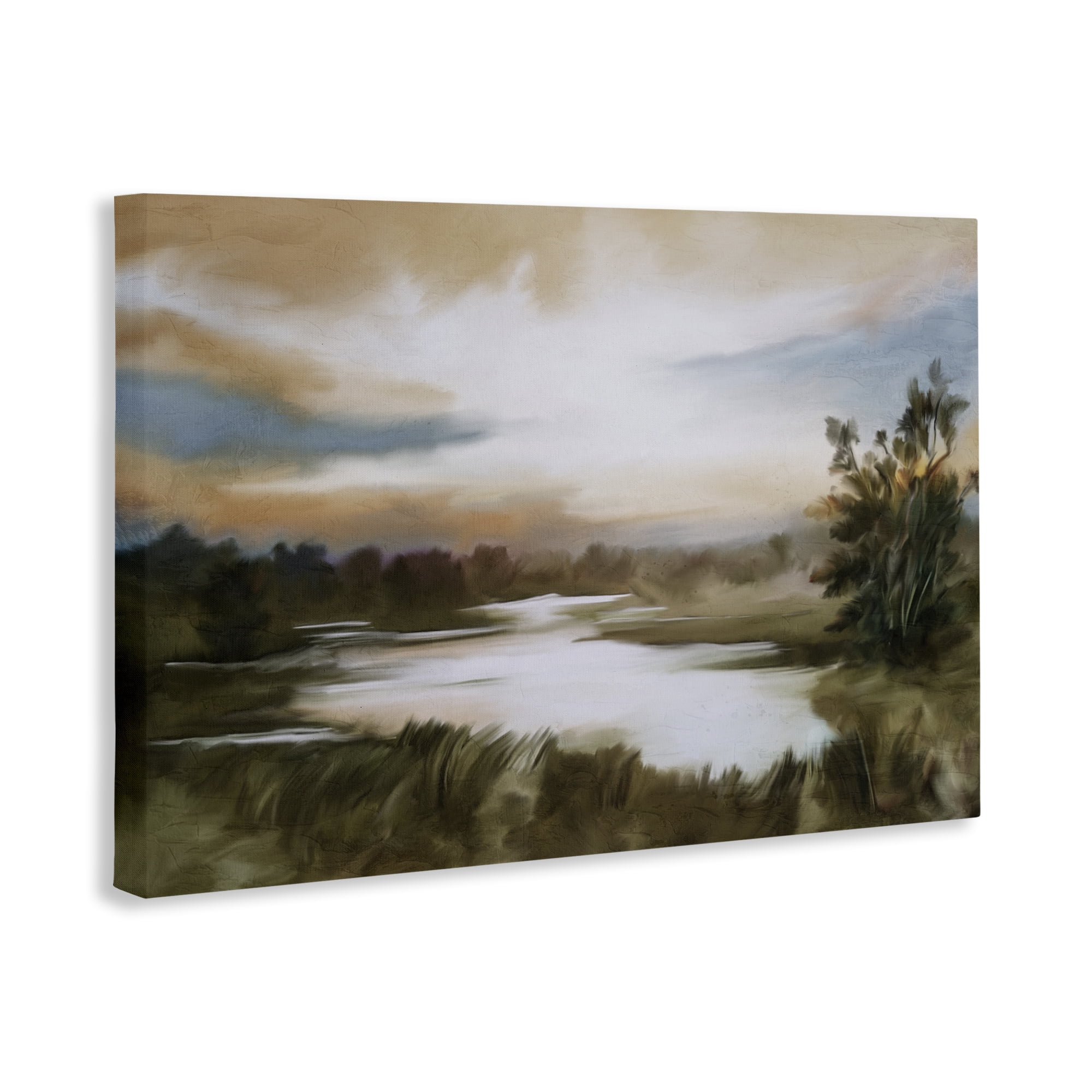 Stupell Industries Sunset Pond Countryside Canvas Wall Art, design by Kim Allen