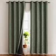thumbnail image 5 of Taotanxi 95% Blackout Boho Curtains 102 Inches Long for Bedroom Green Scroll Floral Patterned Curtains, Darkening Thermal Insulated Window Drapes, 5 of 6