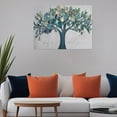 thumbnail image 4 of AVOI Canvas Wall Art - Wall Pictures Artwork for Living Room Tree of Life Blue Gold Leaves Gray Background Paintings Bedroom Dining Room Office Kitchen Home Decor Unframe: 18x12in, 4 of 6