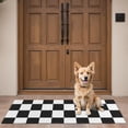 thumbnail image 4 of Black and White Checkered Pattern Door Rugs,Washable Non Slip Door Mats Indoor,Decorative Door Mats,Entry Mat Indoor for Entrance,Bedroom,Kitchen,Bathroom,16"x47", 4 of 5