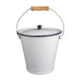 thumbnail image 2 of Luzkey Enamel Bucket Enamelware Enamel Pail Container Ice Bucket Metal Pail for Garden Party Favors Outdoor Activities Bridal Shower 4.5L, 2 of 8