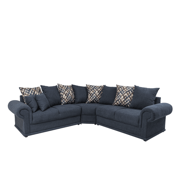 Sala Modular Kessa Muebles Toledo Azul Marino 461 x 78 x 87 cm