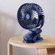 thumbnail image 5 of Ventilador de escritorio con clip para autocaravana, con 3 velocidades ajustables y circulación de aire para exteriores, color azul, 1200 mAh, 5 of 5