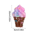 thumbnail image 2 of Squishy Ice Cream Cone Stress Relief Squeeze Toy, Gradient Swirl Dessert Sensory Fidget Toy with Star Sprinkles for Kids Adults, Soft Decompression Hand Toy for Home Office Party Favor Gift, 2 of 6