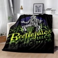 thumbnail image 3 of Mantas de película de terror B-Beetlejuice, manta de franela, manta cálida, manta suave y cómoda, manta de viaje, ropa de cama, regalo de cumpleaños, 3 of 5