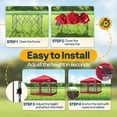 thumbnail image 4 of SPECSTAR 10'x 10' Easy Pop-Up Canopy with Mesh Netting, Instant Outdoor Screened tent with Mosquito Netting, 2 Zipper Doors and Roller Bag for Yard Camping Picnic Party Events, Red, 4 of 9