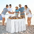 thumbnail image 2 of LINJH Party Ice Cooler Folding Table w/ 5L Bucket Portable Outdoor Cooler Table White, 2 of 17