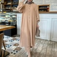 thumbnail image 2 of LYXSSBYX 2 Piece Outfit for Women Fall Women Spring Solid Color Muslim Solid Color Long Sleeve Shirt Coat Wide Leg Trousers Casual Suit, 2 of 9