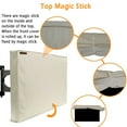 thumbnail image 4 of Outdoor TV Cover for 60"-65" Flat Screens, IC ICLOVER Weatherproof Weather Dust Resistant Television Protector with Waterproof Remote Pocket - Beige, 4 of 11