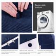 thumbnail image 6 of WOWMAX Large Bolster Triangular Reading Backrest Positioning Support Wedge Pillow Headboard for Day Bed Bunk Bed RV/Trailer with Removable Cover Deep Blue 47x8x20inch, 6 of 7