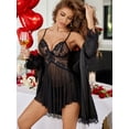 thumbnail image 5 of Sexyfree Lingerie for Women Side Slits Lace Chemise Sexy Nightgown Bridal Nightdress, 5 of 5