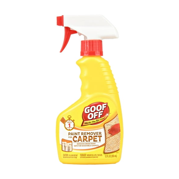 Goof Off Paint Remover for Carpet - Carpet Cleaner Solution – 12 oz. Spray