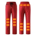 thumbnail image 2 of RYDCOT Heated Pants for Men and Women, Muti Control Switch Muti Heated Zones Straight Leg Baggy Heating thermal Sweatpants（Shipping without battery） Red, 2 of 9